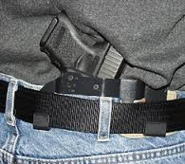 firearm stored in persons backside waist band
